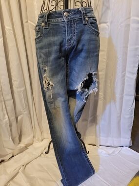 Miss Me Distressed Blue Boot Cut Jeans